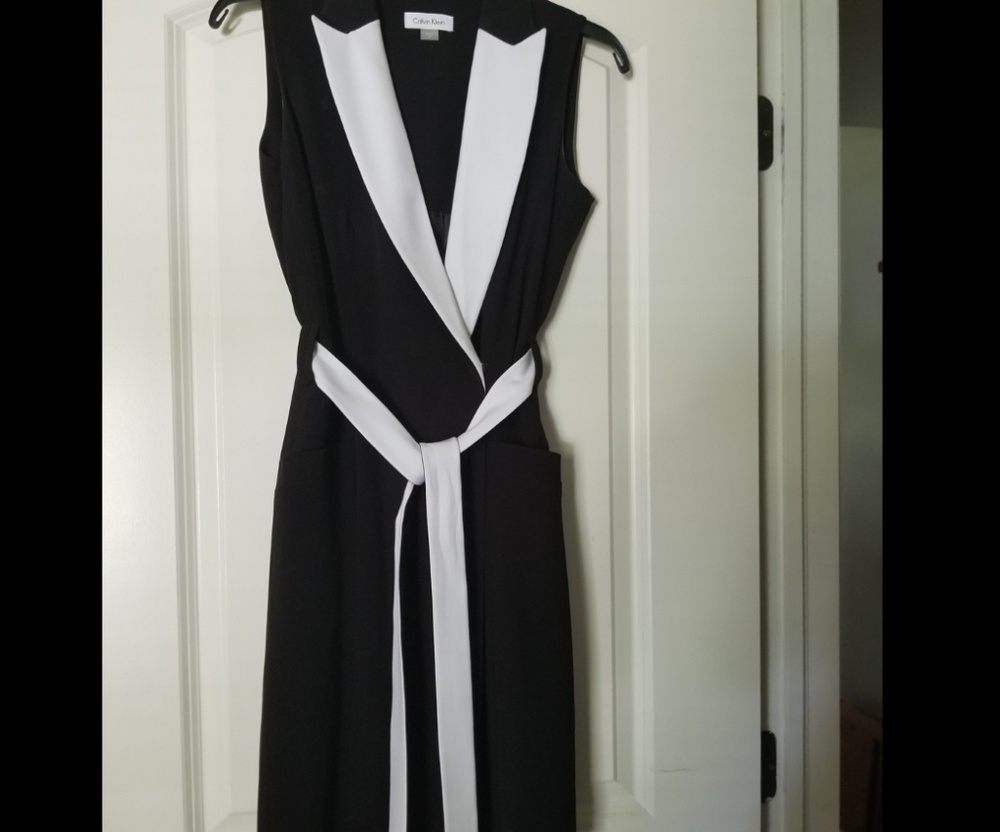 Calvin Klein B/W cocktail dress